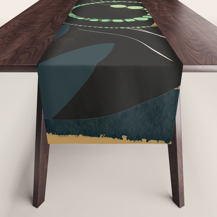 Abstract Art Tropical Girl Table Runner Gallery Image 1