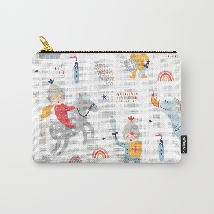 Magical Knight, Dragon & Castle Carry All Pouch Gallery Image 1