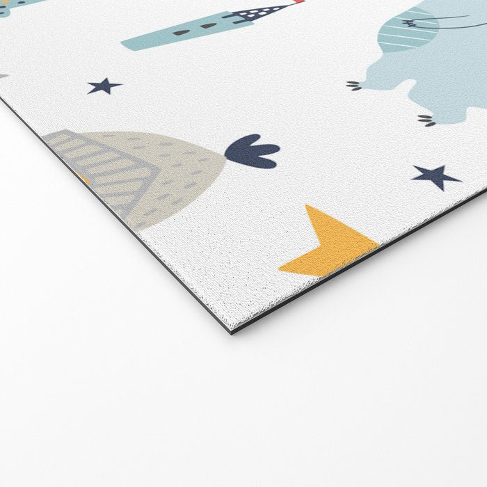 Magical Knight, Dragon & Castle Welcome Mat Gallery Image 2