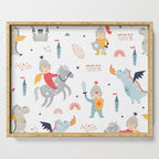 Magical Knight, Dragon & Castle Serving Tray Gallery Image 1