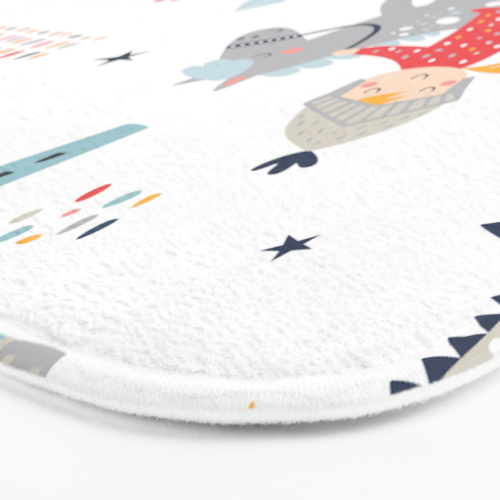 Magical Knight, Dragon & Castle Bath Mat Gallery Image 3