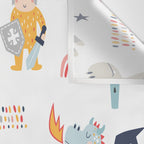 Magical Knight, Dragon & Castle Wall Tapestry Gallery Image 3