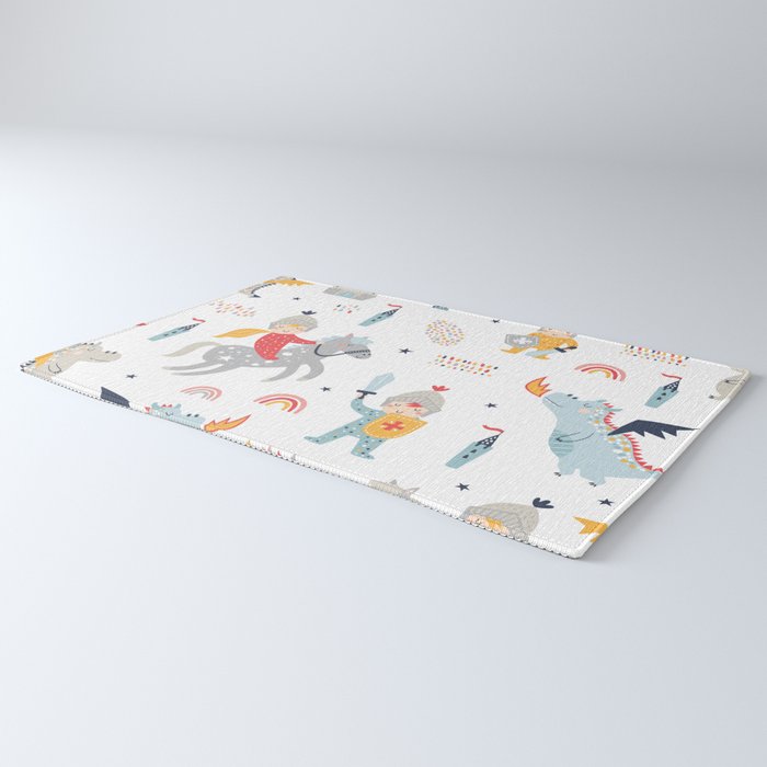 Magical Knight, Dragon & Castle Rug Gallery Image 3