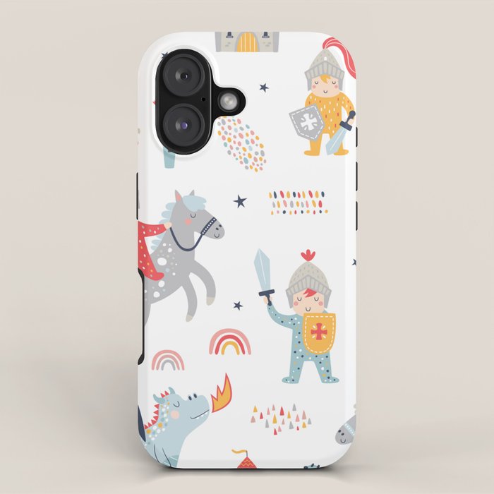 Magical Knight, Dragon & Castle iPhone Case Gallery Image 1