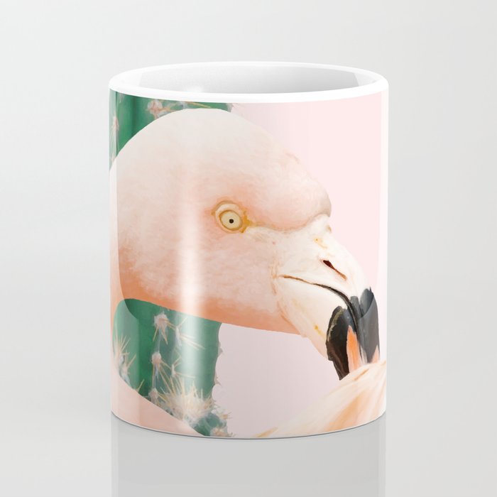 Flamingo & Cactus #society6 #decor #buyart Coffee Mug Gallery Image 4