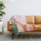 Flamingo & Cactus #society6 #decor #buyart Throw Blanket Gallery Image 1