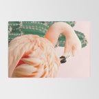 Flamingo & Cactus #society6 #decor #buyart Rug Gallery Image 2