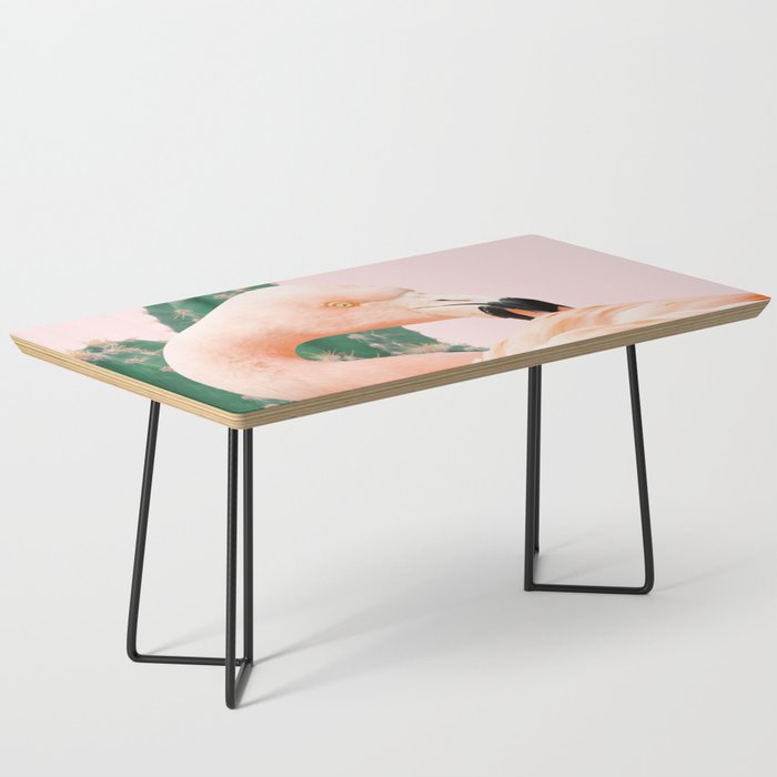 Flamingo & Cactus #society6 #decor #buyart Coffee Table Gallery Image 1