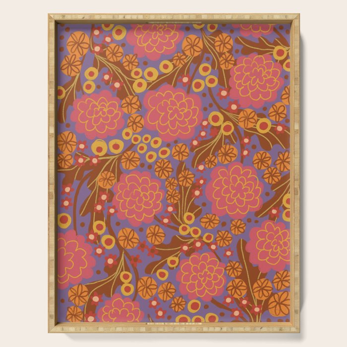 Asters #3 Serving Tray Gallery Image 1