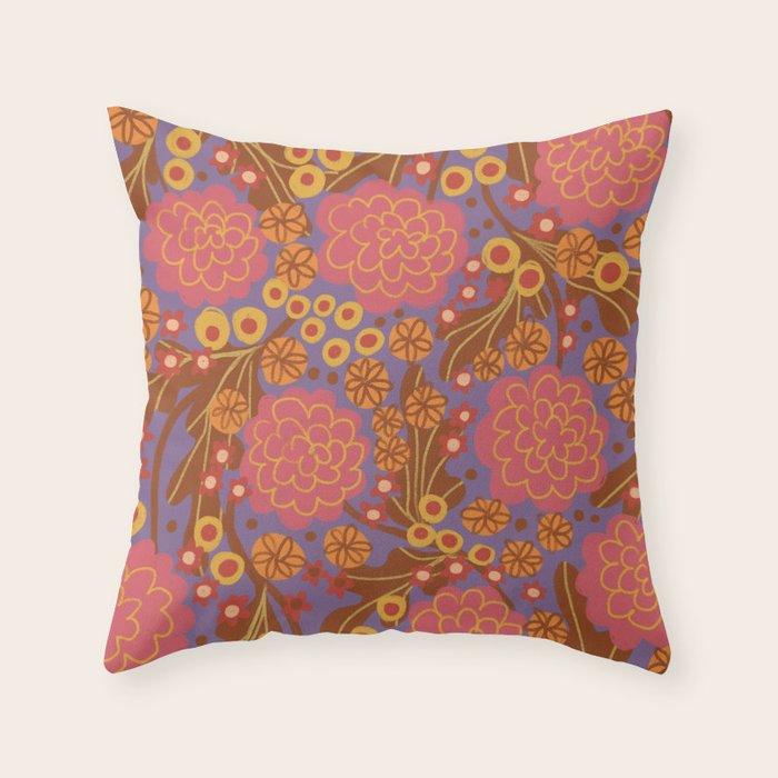 Asters #3 Throw Pillow Gallery Image 1