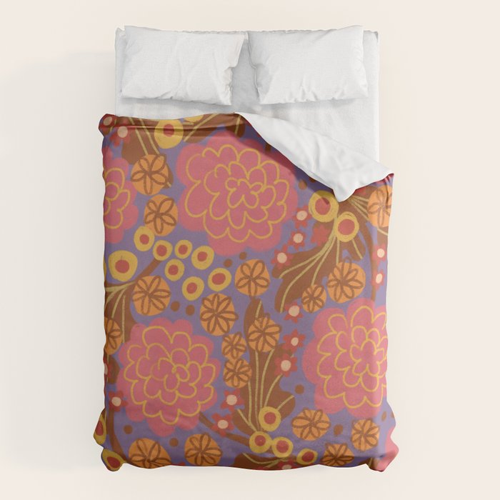 Asters #3 Duvet Cover Gallery Image 6