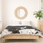 Black and white splat - Abstract, black paint splatter painting Duvet Cover Gallery Image 3