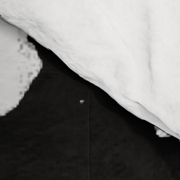 Black and white splat - Abstract, black paint splatter painting Comforter Gallery Image 4