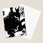 Black and white splat - Abstract, black paint splatter painting Stationery Card Gallery Image 2