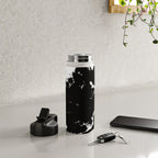 Black and white splat - Abstract, black paint splatter painting Water Bottle Gallery Image 4