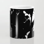 Black and white splat - Abstract, black paint splatter painting Coffee Mug Gallery Image 4