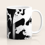 Black and white splat - Abstract, black paint splatter painting Coffee Mug Gallery Image 1
