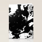 Black and white splat - Abstract, black paint splatter painting Stationery Card Gallery Image 2