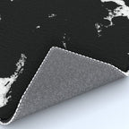 Black and white splat - Abstract, black paint splatter painting Rug Gallery Image 4