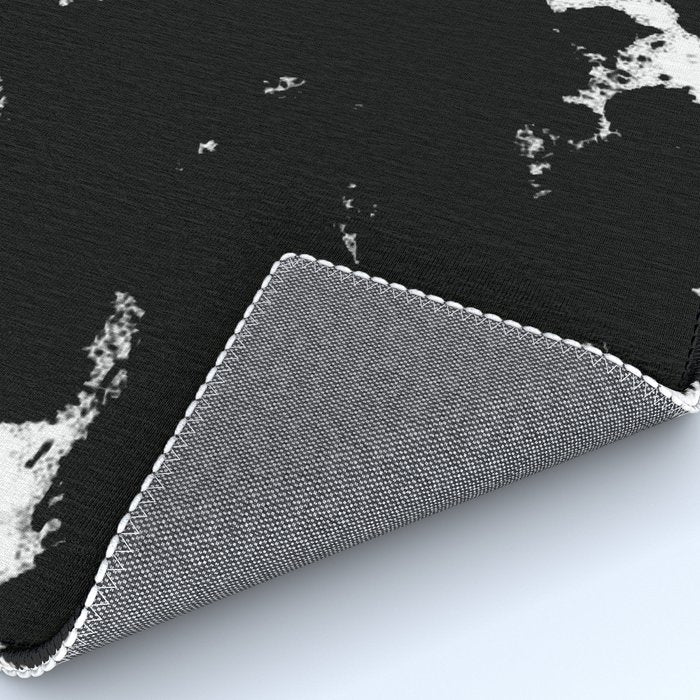 Black and white splat - Abstract, black paint splatter painting Rug Gallery Image 4