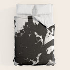 Black and white splat - Abstract, black paint splatter painting Comforter Gallery Image 6