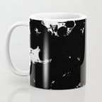 Black and white splat - Abstract, black paint splatter painting Coffee Mug Gallery Image 3