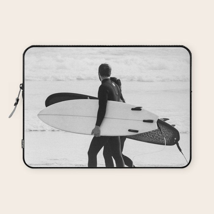 Cool BW Surf Photography Laptop Sleeve Gallery Image 1