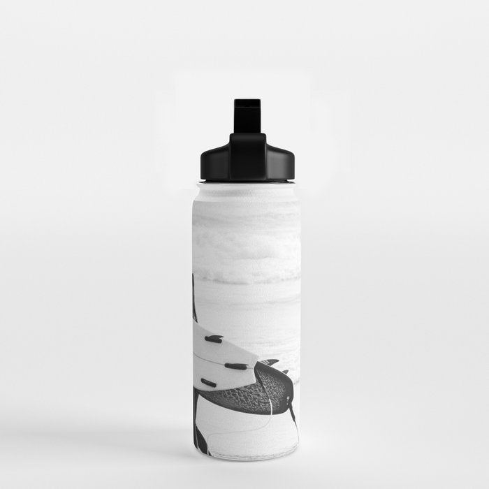 Cool BW Surf Photography Water Bottle Gallery Image 2