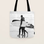 Cool BW Surf Photography Tote Bag Gallery Image 1