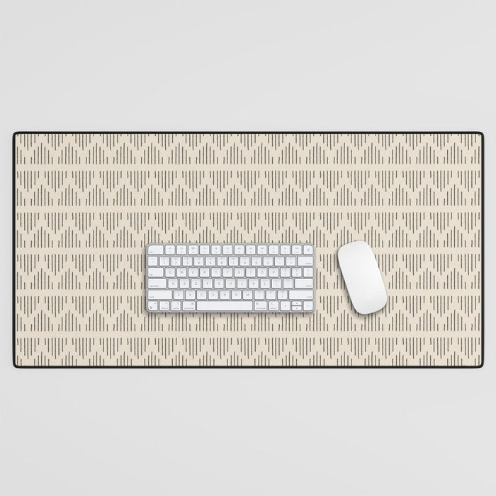 Modern Mudcloth 3, Black on Cream Desk Mat Gallery Image 1