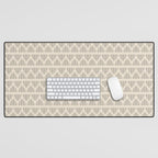 Modern Mudcloth 3, Black on Cream Desk Mat Gallery Image 1
