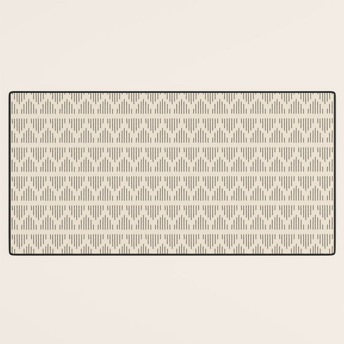 Modern Mudcloth 3, Black on Cream Desk Mat Gallery Image 3
