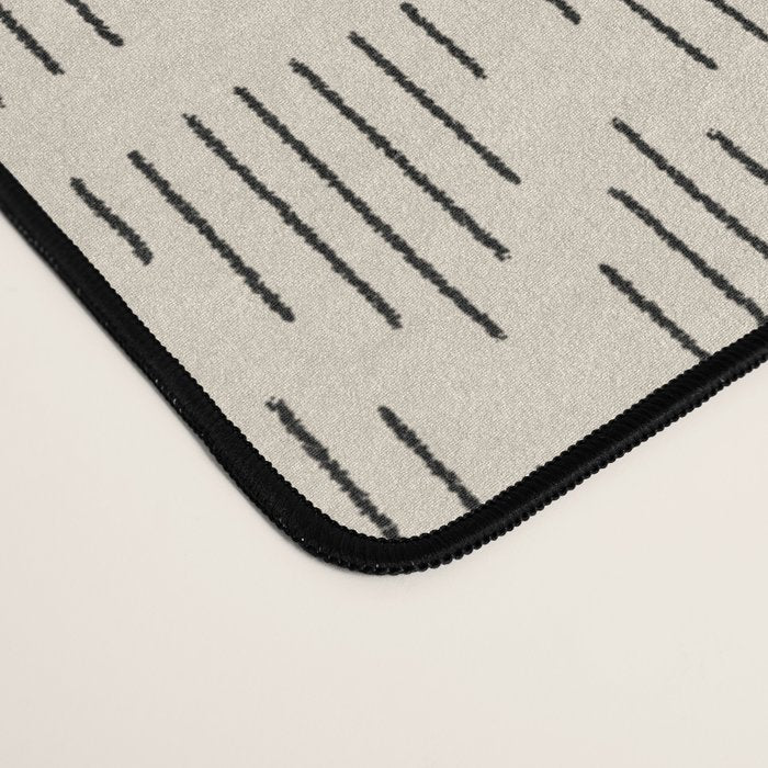 Modern Mudcloth 3, Black on Cream Desk Mat Gallery Image 4