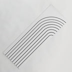 Minimal Arch IV Black and White Modern Geometric Lines Yoga Mat Gallery Image 1