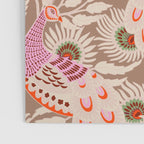 FARMFOLK PEACOCK Inspired by PANTONE 17 1230 Mocha Mousse Poster Gallery Image 3