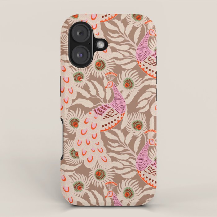FARMFOLK PEACOCK Inspired by PANTONE 17 1230 Mocha Mousse iPhone Case Gallery Image 1