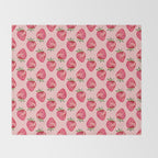 Disco Ball Strawberry Throw Blanket Gallery Image 2