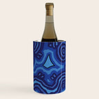 Authentic Aboriginal Art - Blue Campsites Wine Chiller Gallery Image 1