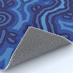 Authentic Aboriginal Art - Blue Campsites Rug Gallery Image 4