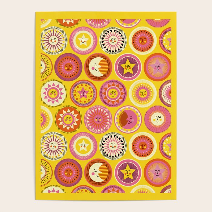Many faces of Sun, Moon and Stars Poster Gallery Image 4