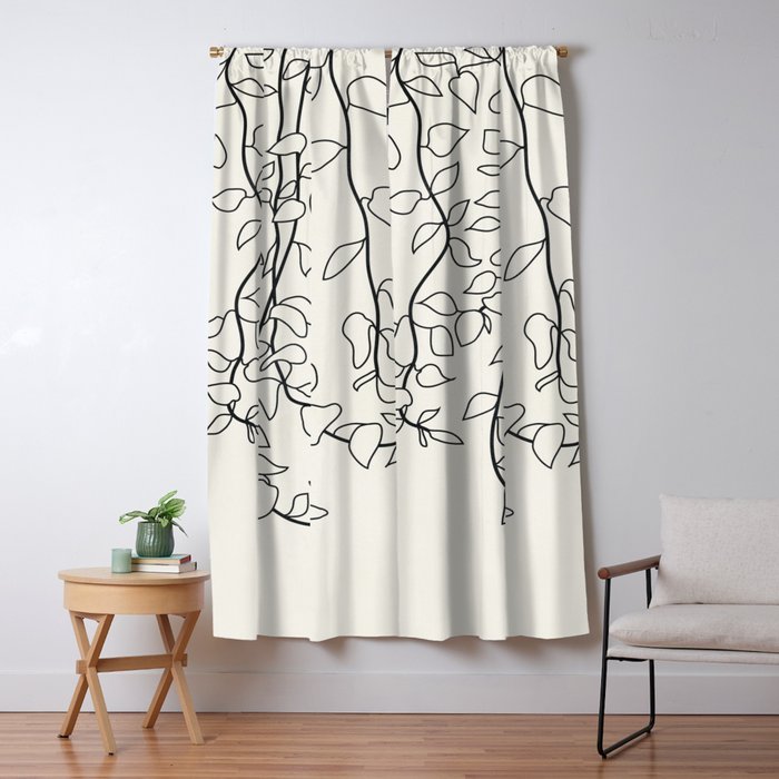 Minimalist Vines II Window Curtain Gallery Image 1
