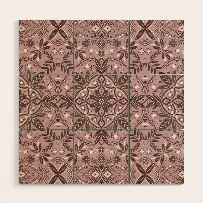 Rustic Pink Serenity Wood Wall Art Gallery Image 1