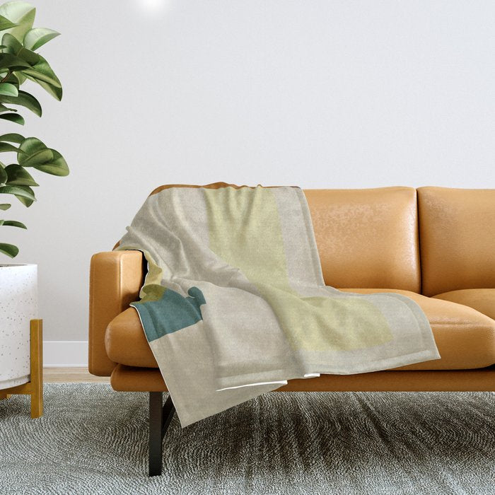 Overlay of colors minimal design 04 Throw Blanket Gallery Image 1