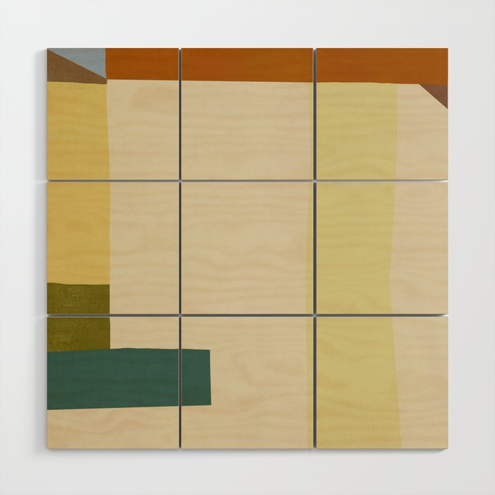 Overlay of colors minimal design 04 Wood Wall Art Gallery Image 1