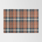 fall plaid - rust and navy blue Rug Gallery Image 2
