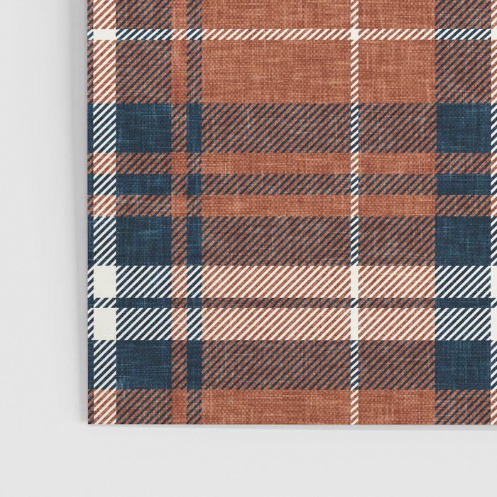fall plaid - rust and navy blue Poster Gallery Image 3