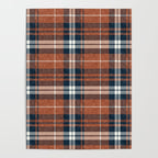 fall plaid - rust and navy blue Poster Gallery Image 4