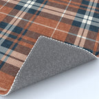 fall plaid - rust and navy blue Rug Gallery Image 4