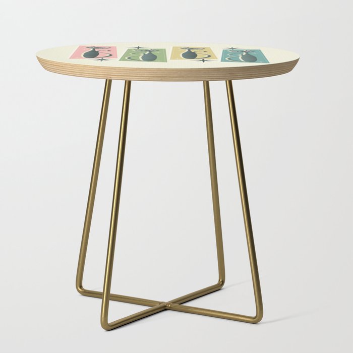 Retro Patchwork Tabbies ©studioxtine Side Table Gallery Image 1