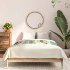 Retro Patchwork Tabbies ©studioxtine Comforter Gallery Image 3